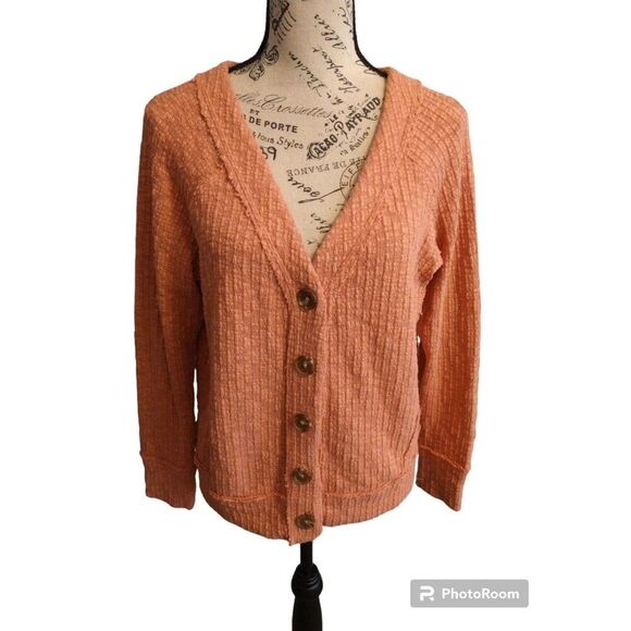 Two by Vince Camuto V neck Cardigan Nwt Sm Fall Boho Cottage Core Feminine - Picture 1 of 11